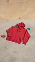 Cherry Red Zip Hoodie
